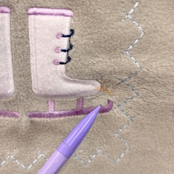 Cottagecore Sage Green Fleece Vest Womens Size 1X Winter Embroidery Whipstitch - Picture 7 of 8